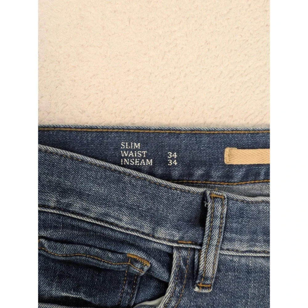 NEW Banana Republic PREMIUM Jeans Blue Denim Slim Fit Lyocell Stretch MENS 34x34